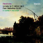 Brahms: Piano Sonata No 3 in F minor, Op. 5 / Four Ballades, Op. 10 cover