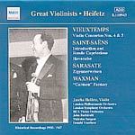 Vieuxtemps: Violin Concertos Nos 4 & 5 (with works by Saint-Saens, Sarasate & Waxman) (Rec 1935-1947) cover