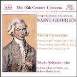 Saint-Georges: Violin Concertos cover