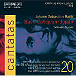 Cantatas Vol 20 (Nos 184, 173, 59 & 44) cover