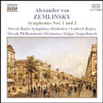 Zemlinsky: Symphony No.1 and 2 cover