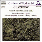 Glazunov: Orchestral Works Vol 14: Piano Concertos Nos. 1 and 2 ; Variations on a Russian Theme cover