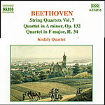 String Quartets Vol 7: Quartet in A min, Op 132 & Quartet in F, H34 cover