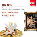 MARBECKS COLLECTABLE: Brahms: Piano Concerto No.1 in D minor, Op.15 / Variations & Fugue on the Theme by Handel, Op.24 cover