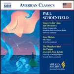 Schoenfield - Viola Concerto / Four Motets / The Merchant and the Pauper cover