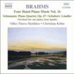 Brahms: Four-Hand Piano Music, Vol. 16 cover