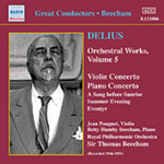 Delius: Violin Concerto / Piano Concerto / Eventyr / A Song Before Sunrise cover