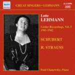 Lieder Recordings, Vol. 5 (recorded 1941-42) cover