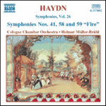 Haydn: Symphonies Vol 26 (Nos 41, 58 & 59 'Fire') cover