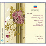 MARBECKS COLLECTABLE: Britten: Folk Songs (with harp) / A Birthday Hansel / Suite for Harp / Canticle V / Part Songs cover