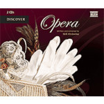 Discover Opera: a combination of illustrative music and a richly filled book cover