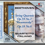 Beethoven: String Quartets: Op 59 No. 1 ['Rasumovsky' No. 1] & Op 18 No. 6 cover