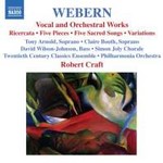 Webern: Vocal and Orchestral Works - 5 Pieces / 5 Sacred Songs / Variations / Bach-Musical Offering: Ricercar cover