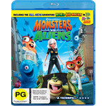 Monsters Vs. Aliens / B.O.B.'s Big Break in Monster 3D Blu-ray [includes 3D Glasses] cover