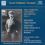 Kreisler: The Complete Concerto Recordings Vol. 2 (Historical Recordings 1924 & 1927) cover