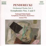Penderecki: Symphonies Nos 1 & 5 cover