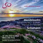 Mendelssohn: Symphony No. 3 in A minor, Op. 56 'Scottish' / Hebrides Overture, Op. 26 (with Schumann - Piano Concerto) cover