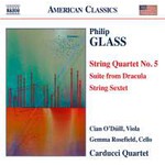 Glass: String Quartet No 5 / Suite from Dracula / String Sextet cover