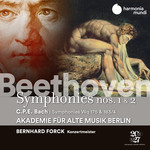 Beethoven: Symphonies Nos.1 & 2 (with CPE Bach: Symphonies Wq 175 & 183/4) cover