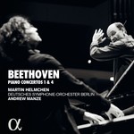 Beethoven: Pianos concertos 1 & 4 cover