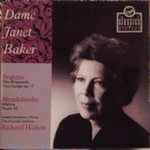 MARBECKS COLLECTABLE: Brahms - Alto Rhapsody, Op. 53 / 4 Songs Op 17 / Mendelssohn - Infelice / Psalm 42 cover