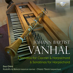 Vanhal: 3 Sonatas for Clarinet & Harpsichord, 6 Sonatinas for Harpsichord cover