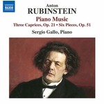 Rubinstein: Piano Music - Three Caprices, Op. 21; Six Pieces, Op. 51 cover