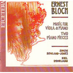 MARBECKS COLLECTABLE: Bloch: Music for Viola & Piano / Two Piano Pieces cover