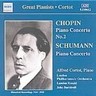 Chopin: Piano Concerto No 2 / Schumann: Piano Concerto (Rec 1934/35) cover
