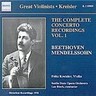 Kreisler: Complete Concerto Recordings Vol.1 cover