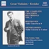 Great Violinists - Kreisler : Vol.5, Mendelssohn / Beethoven (Rec 35/36) cover