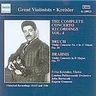 Great Violinists - Kreisler : Vol. 4 Bruch, Brahms (Rec 1924/25) cover