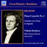 Brahms: Piano Concerto No. 1 / Variations on a Theme by Paganini / Rhapsodies, Op. 79 (recorded 1929-32) cover