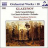 Glazunov: Orchestral Works Vol 10: Suite Caracteristique / Le Chant du Destin cover