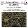 Glazunov: Orchestral Works Vol 14: Piano Concertos Nos. 1 and 2 ; Variations on a Russian Theme cover