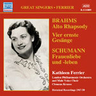 Brahms: Alto Rhapsody; 4 ernste Gesänge, Op. 121 / Schumann: Frauenliebe und -leben (Rec 1947-1950) cover