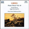 Piano Music Vol 10 (Lyric Pieces, Books 8-10, Opp. 65, 68, and 71) cover