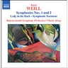 Weill: Symphonies Nos 1 and 2 / Suite - Lady in the Dark cover