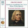 Liszt: Beethoven Symphonies Nos. 7 & 8 (Transcriptions) cover