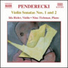 Penderecki: Violin Sonatas Nos. 1 and 2 cover