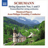 Schumann: String Quartets Nos. 1 & 3 (Arr. for string orchestra) cover
