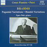 Brahms: Paganini and Handel Variations (1937-1940) cover