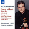 Mendelssohn: Lieder ohne Worte (Songs Without Words) (arr. F. Hermann for violin and piano) cover
