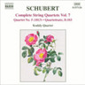 Schubert: Complete String Quartets Vol 7 (Nos 5, Quartettsatz & String Trio in B flat) cover