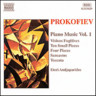 Prokofiev: Piano Music Volume 1 (Incls 'Visions Fugitives') cover