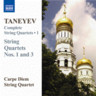 Taneyev: Complete String Quartets Vol 1: Nos. 1 & 3 cover