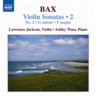 Bax: Violin Sonatas, Vol. 2 (Incls Violin Sonata No. 2) cover