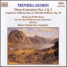 Mendelssohn: Piano Concertos 1 and 2 / Capriccio Brillant / Rondo Brillant cover