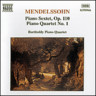 Mendelssohn: Piano Sextet, Op. 110 / Piano Quartet No. 1 cover