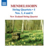 Mendelssohn: String Quartets, Vol. 1 - Nos. 1, 4, 6 cover